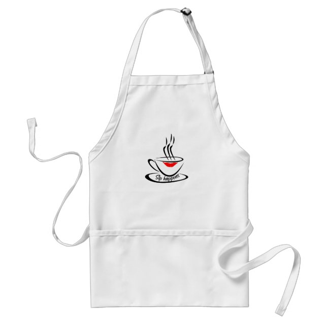 Avental Bib Apron com três bolsos (Frente)