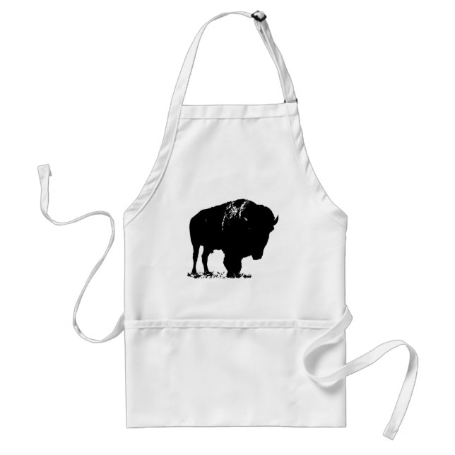 Avental Bison Buffalo, Pop de Arte Negra (Frente)