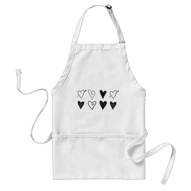 Avental Black Hearts Kitchen Apron (Frente)