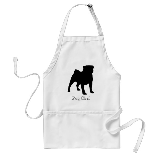 Avental Black Pug Chef Apron (Frente)