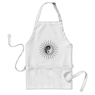 Avental Black Starburst Yin Yang