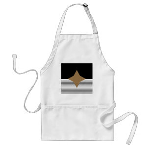 Avental Black White Colorblock e Brown Diamond