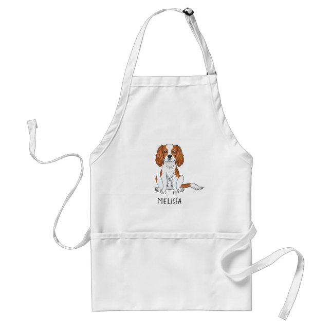 Avental Blenheim Cavalier King Charles Spaniel & Nome (Frente)