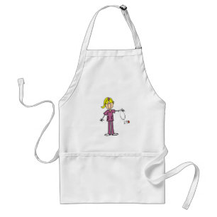 Avental "Blond Female Stick" Figura T-shirts de Enfermeira