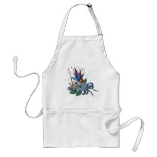 Avental Blue Fae em Blue Flowers Design 1