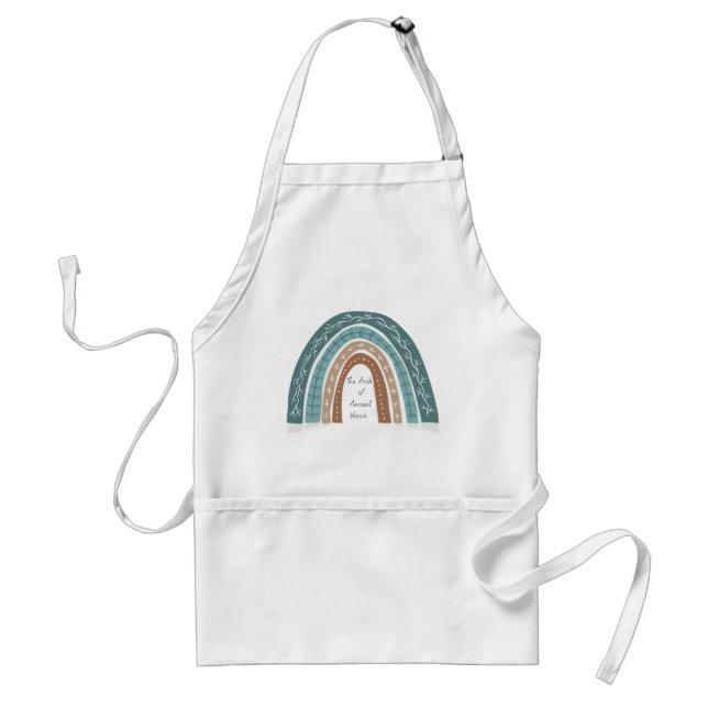 Avental Boho Rainbow Apron Kitchen Estilo (Frente)