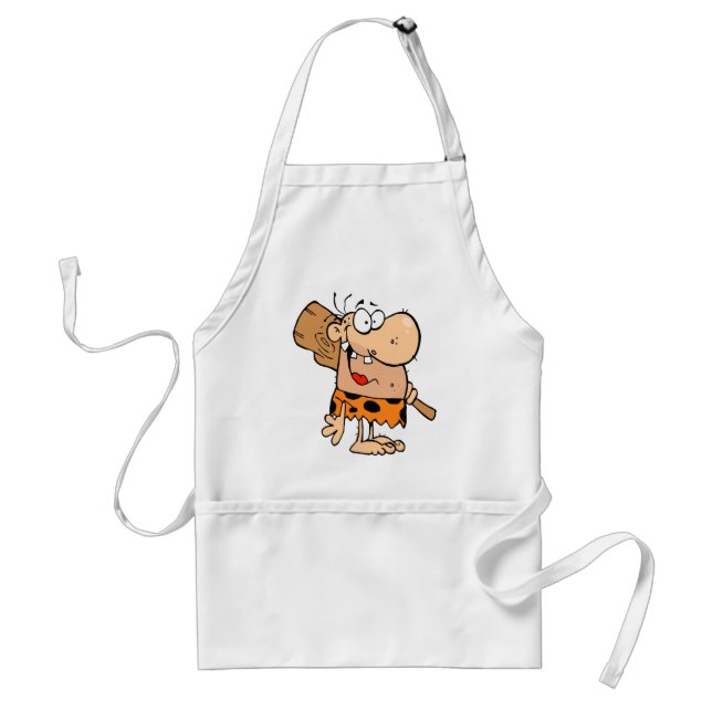 Avental boneco de desenho animado com clube (Frente)
