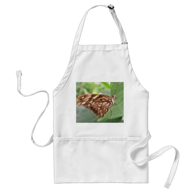 Avental Bonito Borboleta Marrom Apron (Frente)