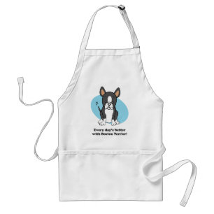 Avental bonito de Boston Terrier dos desenhos