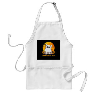 Avental Boo Bulldog com Pumpkin Spider e Lua