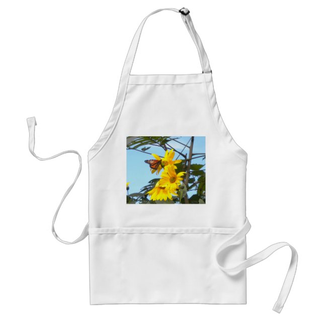 Avental Borboleta na placa girassol (Frente)