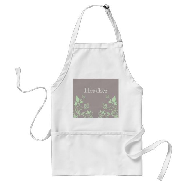 Avental Borboleta Verde Apron Floral (Frente)
