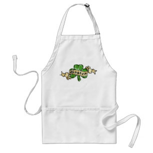 Avental Boston Shamrock Vintage Style
