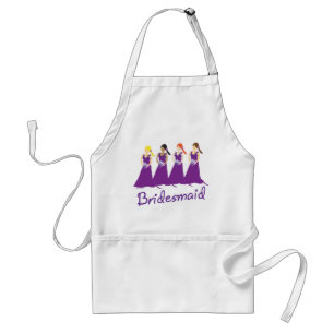 Avental Bridesmaids no Apron Roxo