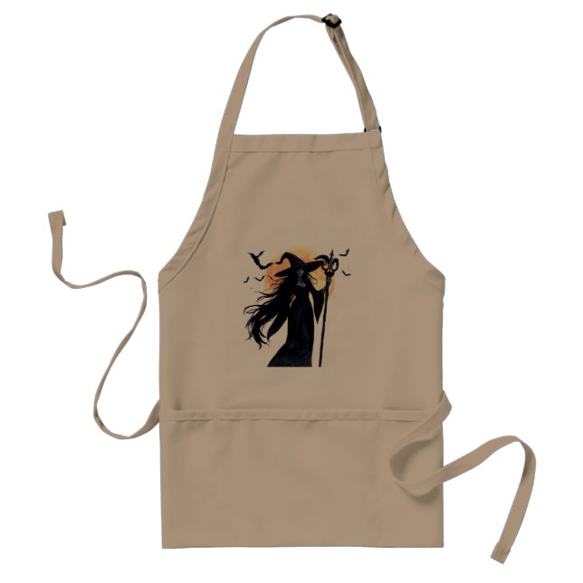 Avental Bruxa Mística em Lua Cheia (Frente)