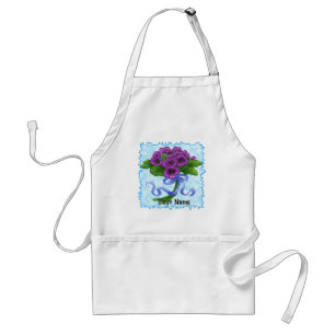 Avental Buquê de flores Violetas