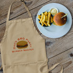 Avental Burger Master Pai Party Mens Adulto Apron<br><div class="desc">Ele é o mestre dos hambúrgueres. Divertido e peculiar para o Partido do CHURRASCO Pai</div>