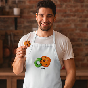 Avental C é para Cookie Alphabet - Letra Chocolate Chip