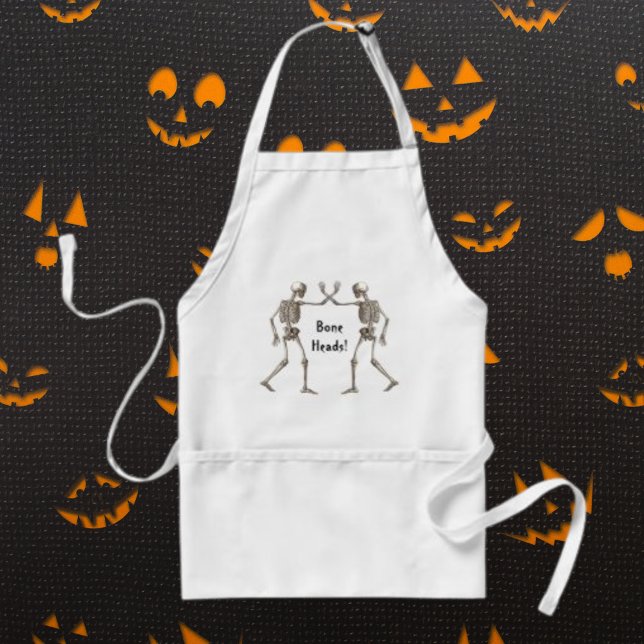 Avental Cabeça Óssea Esqueleto Halloween Apron (Bone Heads Skeleton Halloween Apron)