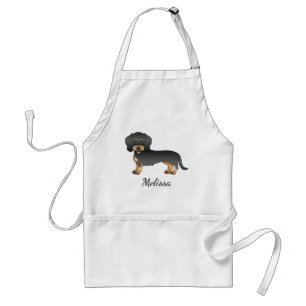 Avental Cachorro Dachshund de Cabelo Fio com Nome