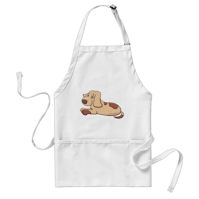 Avental Cachorro Fofo Marrom e Manchado (Frente)