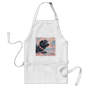 Avental Cachorro rosa, azul, blusa, mãe