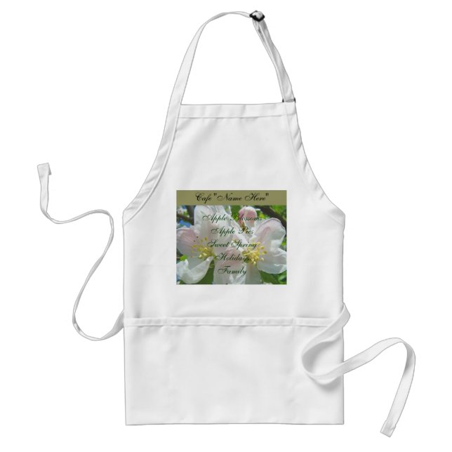 Avental Cafe aprons Apple Blossoms Apple Pie Sweet Spring (Frente)