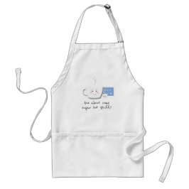 Avental Café Engraçado e Cartoon de Açúcar