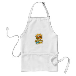 Avental Camisa com Personagem de Hambúrguer Kawaii Fofo