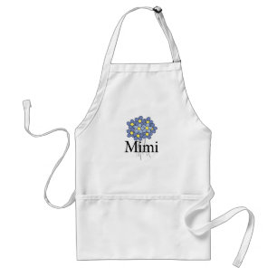 Avental Camiseta Mimi Flor Azul Bonita