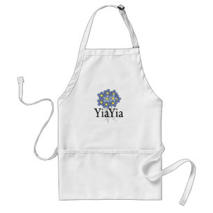 Avental Camiseta YiaYia Flor Azul Bonita