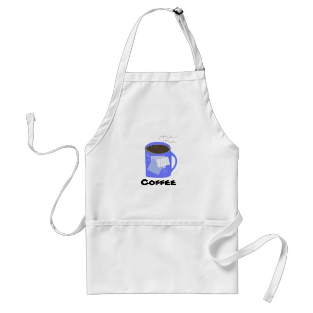 Avental Caneca de Café Azul (Frente)