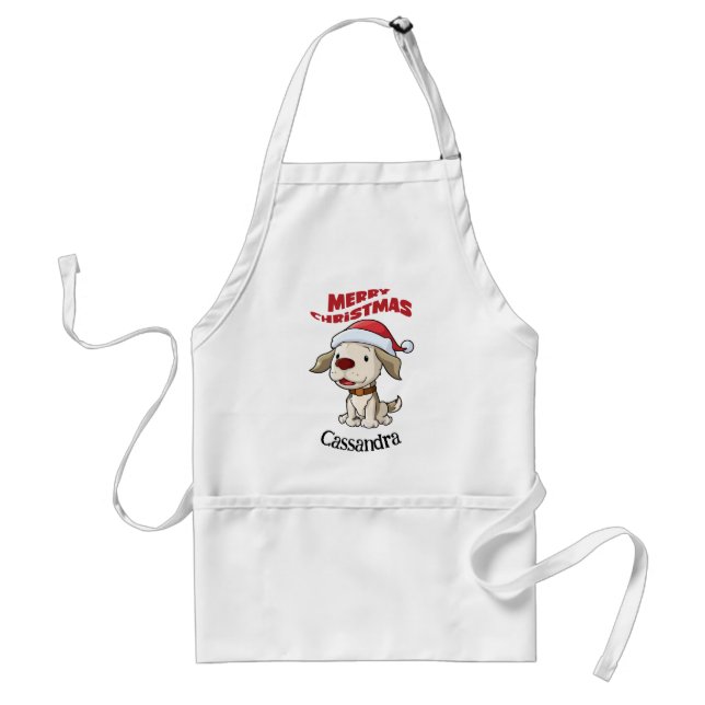 Avental Cãozinho bonito Apron adulto, personalizado de Nat (Frente)