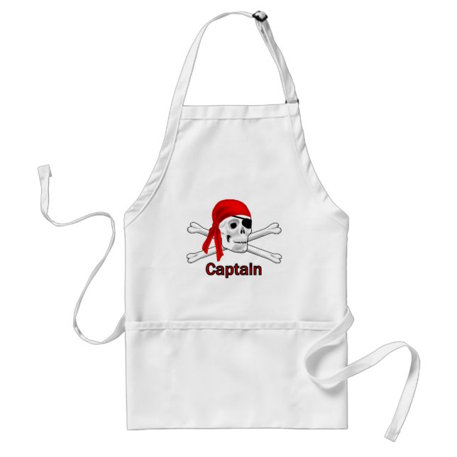 Avental Capitão Skull e Bones Apron Pirata (Frente)
