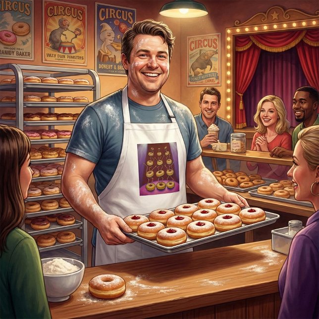 Avental Caracteres de Noz Esbranquiçada de Dança rosquinha (Criador carregado)