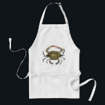 Avental Caranguejo Aquarela - Cinza<br><div class="desc">"Watercolor Crab" de Emma Scarvey. Possui um caranguejo-d-água cinza sobre fundo branco.</div>