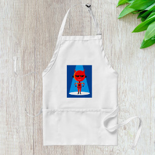 Avental Caráter super-herói do diabo Vermelho e Azul negro