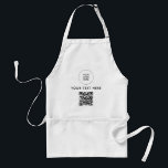 Avental Carregar código de barras Logotipo comercial Texto<br><div class="desc">Carregamento do código de barras QR Adicionar o logotipo da sua empresa Texto Modelo White Kitchen Adult Apron.</div>