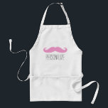 Avental Carro cor-de-rosa engraçado para homens, mulheres<br><div class="desc">Aroma de bigode rosa engraçado para homens, mulheres e crianças. Design de bigode de guiador de tendência com texto personalizado opcional. Bicho/cozinhar/ideia de presente de churrasco para cozinheiro de chef. Prons longos e curtos de churrasco no beige khaki, branco padrão e amarelo. Faça um para mãe, mãe, avó, esposa, tia,...</div>