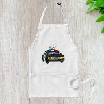Avental Carro da Polícia<br><div class="desc">Um carro da polícia com a sirene a andar. Esta design parece realmente eficaz nestes Apron</div>