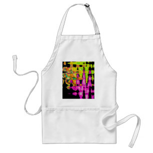 Avental Cartaz de Arte Abstrata Neon Glitch