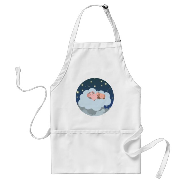 Avental Cartoon Bonito Absorvendo Piglets Apron (Frente)