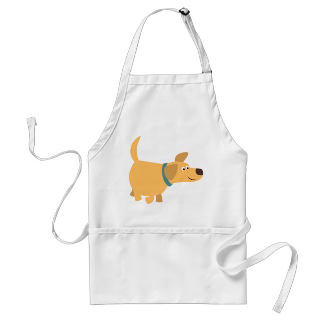 Avental Cartoon Gelado Amarelo Labrador Apron (Frente)