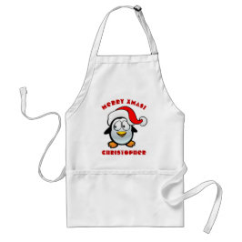 Avental Cartoon Penguin Santa Claus