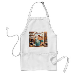 Avental Cartoon quente cozinhando café café estilo de aman