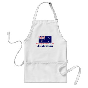 Avental Casado feliz a um australiano