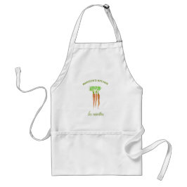 Avental Cenouras em aquarela personalizadas rústicas franc