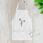 Avental Cheerleader Com Poms Azuis<br><div class="desc">Apresentando nossa vibrante e espirituosa Cheerleader Graphic Apron, uma explosão de energia e entusiasmo pelas suas aventuras na cozinha! Este maravilhoso avental apresenta um gráfico charmoso de um cheerleader com o cabelo amarelo ensolarado, trazendo um toque de alegria para a sua rotina de cozinhar. A pose dinâmica e as pom-poms...</div>