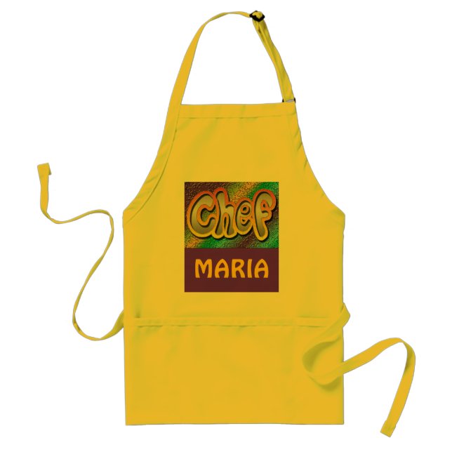 Avental chef APRON (adicione seu próprio nome) (Frente)