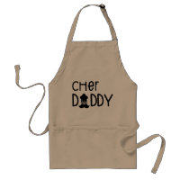 Chef Daddy Fun Typography Chef Hat and Mustache